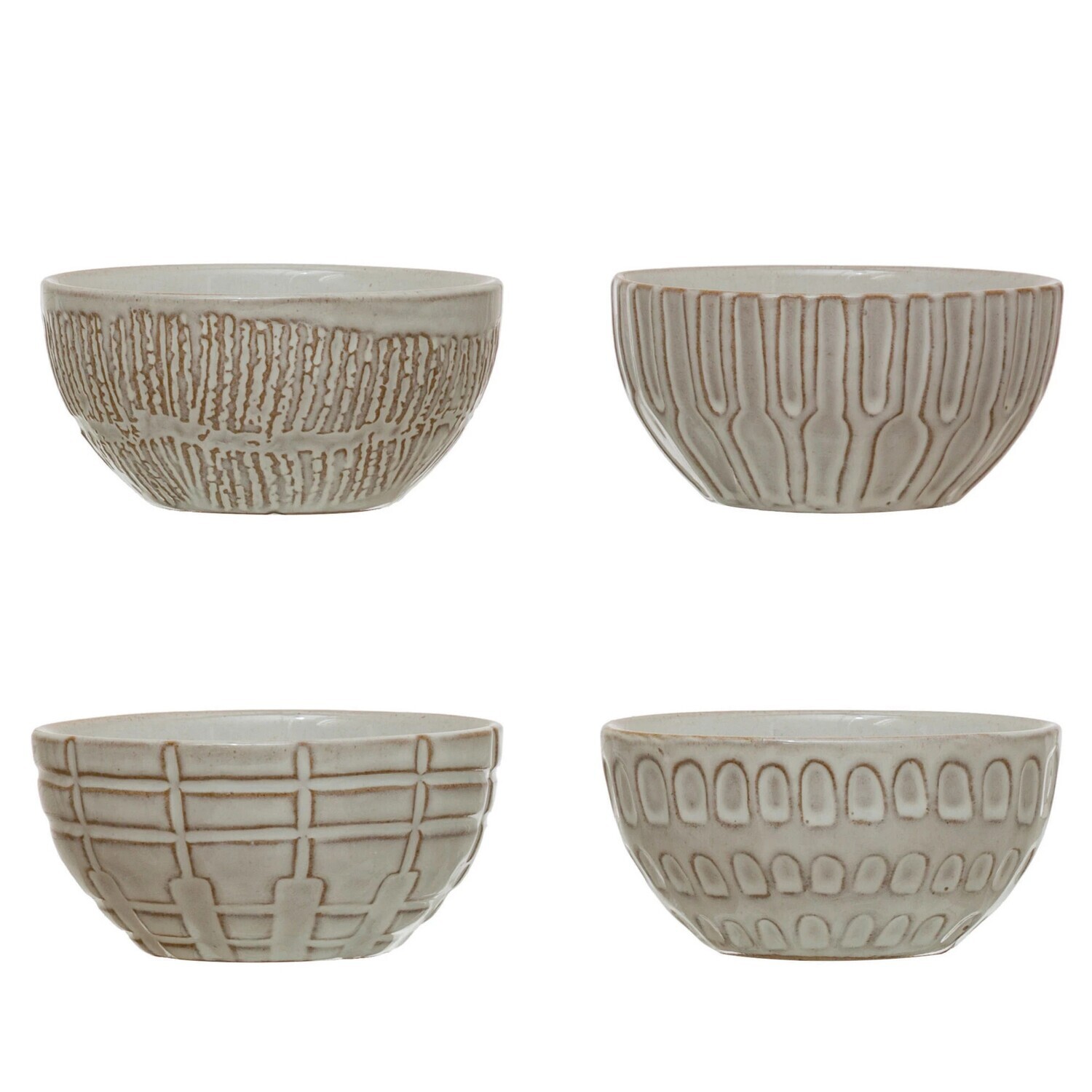 Bowl, Reactive Glaze, White