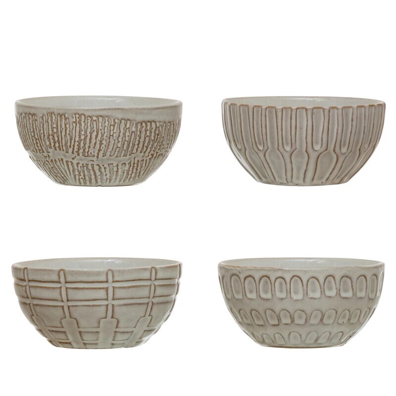 Bowl, Reactive Glaze, White