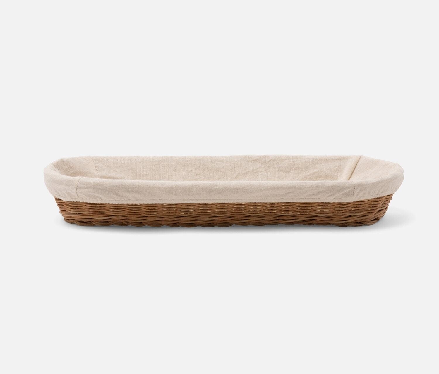 MS Lasata Rattan Large Oblong Tray with Liner