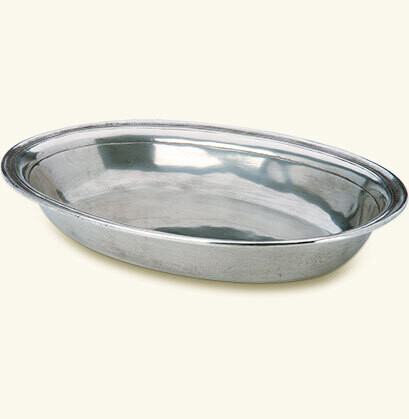 Pewter Oval Serving Bowl