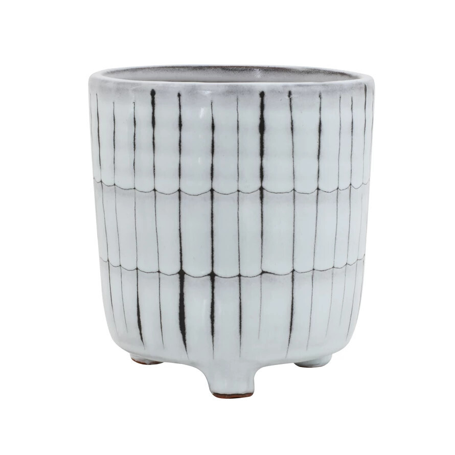 5&quot; Round Terra Cotta Footed Planter