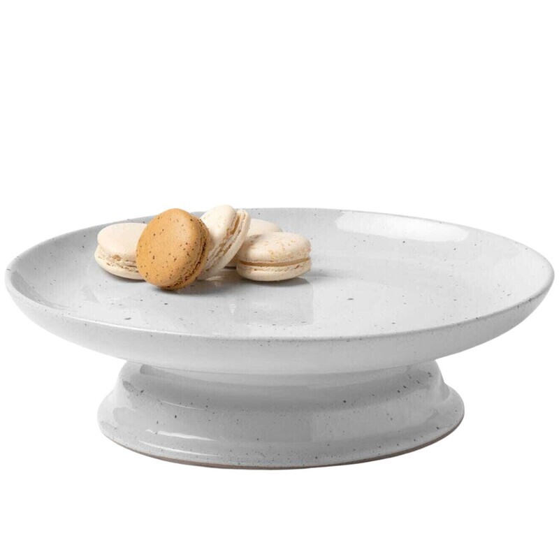 Marcus Cake Stand- Large- White Salt Glaze