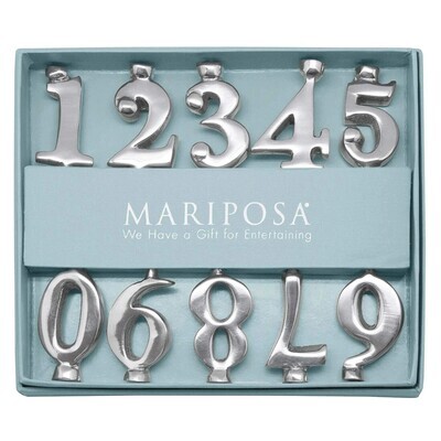 Mariposa Number Candle Holders S/10