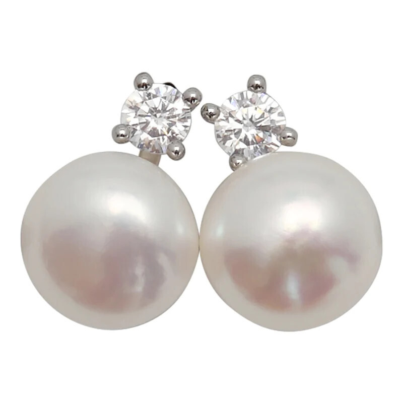 Coco Earring 11Mm (White/Silver)