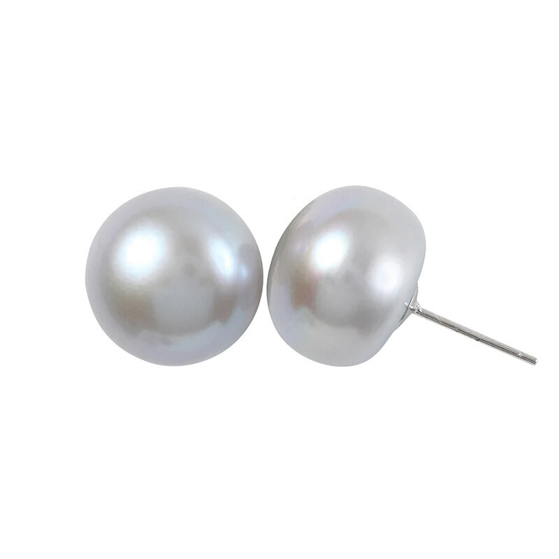 14Mm Gray Stud Earring
