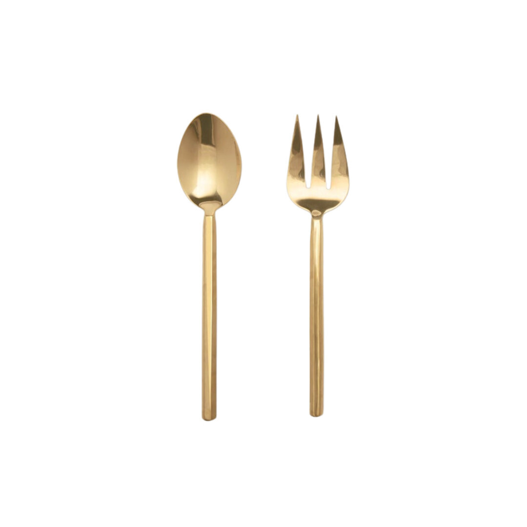 Roland 2-pc serving set- gold