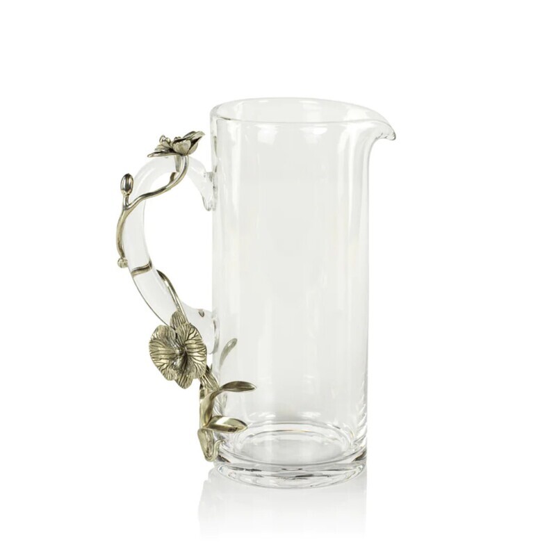 Durban Orchid Pewter &amp; Glass Pitcher