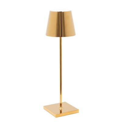 Indoor / Outdoor LED Table Lamp- Shiny Gold