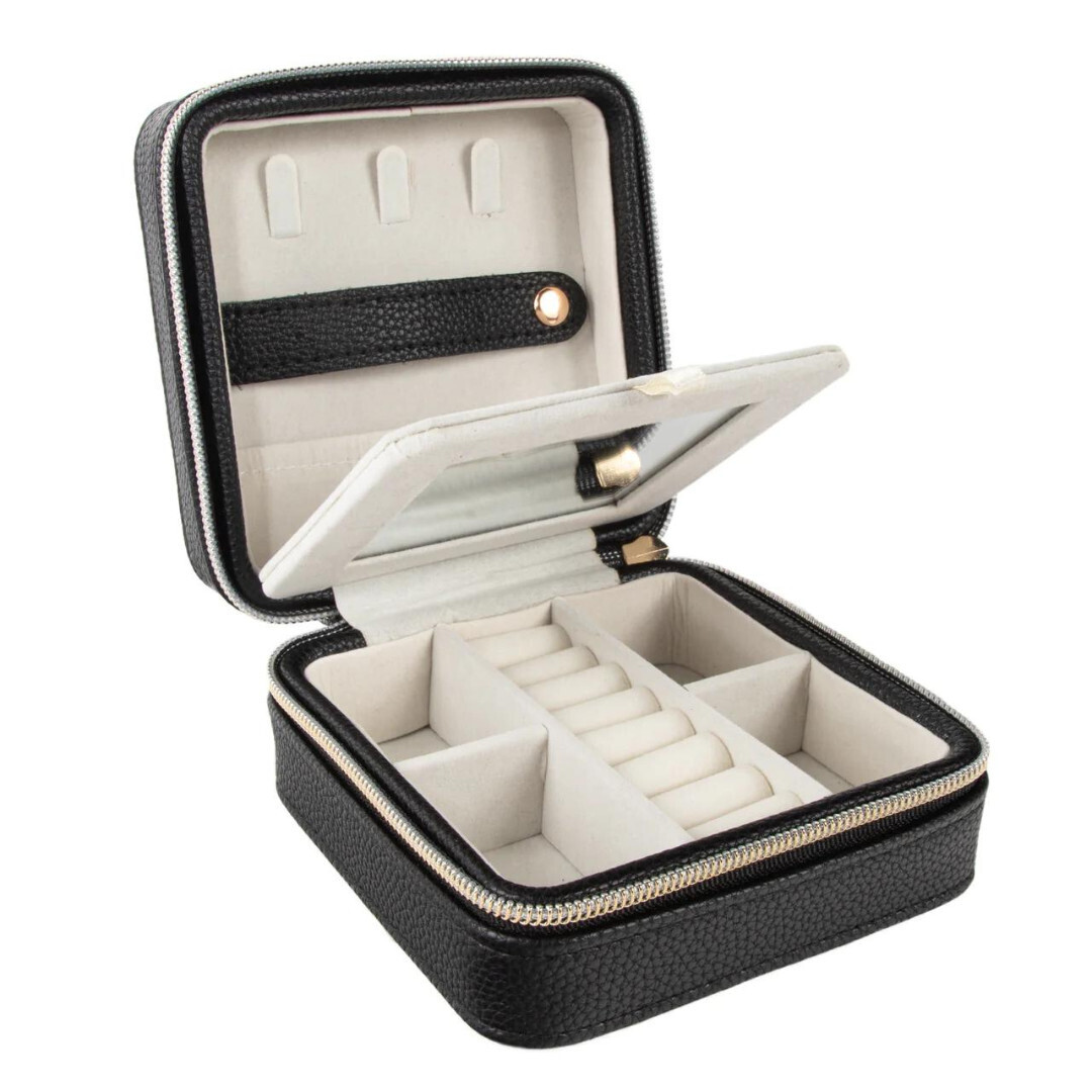 Leah Travel Jewelry Case (Black)