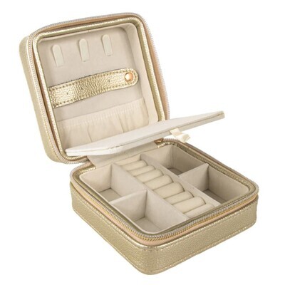 Leah Travel Jewelry Case (Gold)