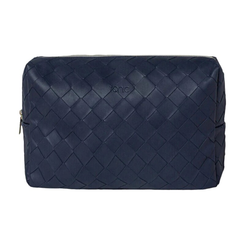 Woven Beauty Bag Large Navy