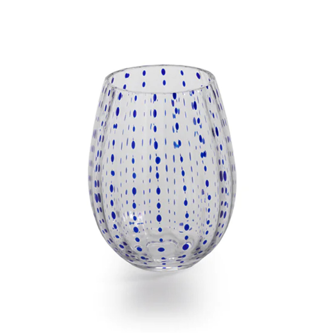 Blue Dots Stemless