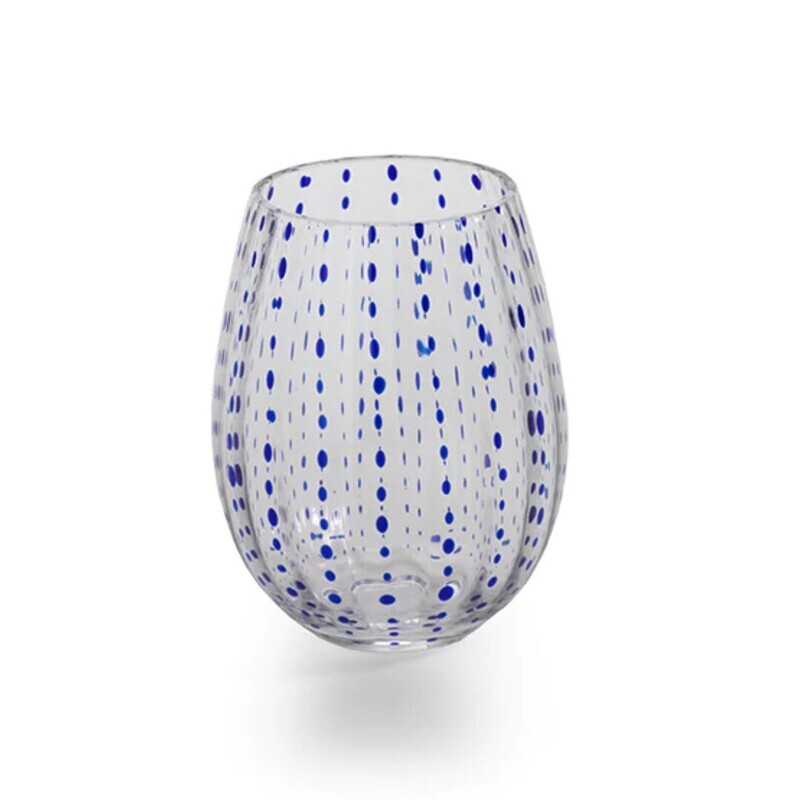 Blue Dots Stemless