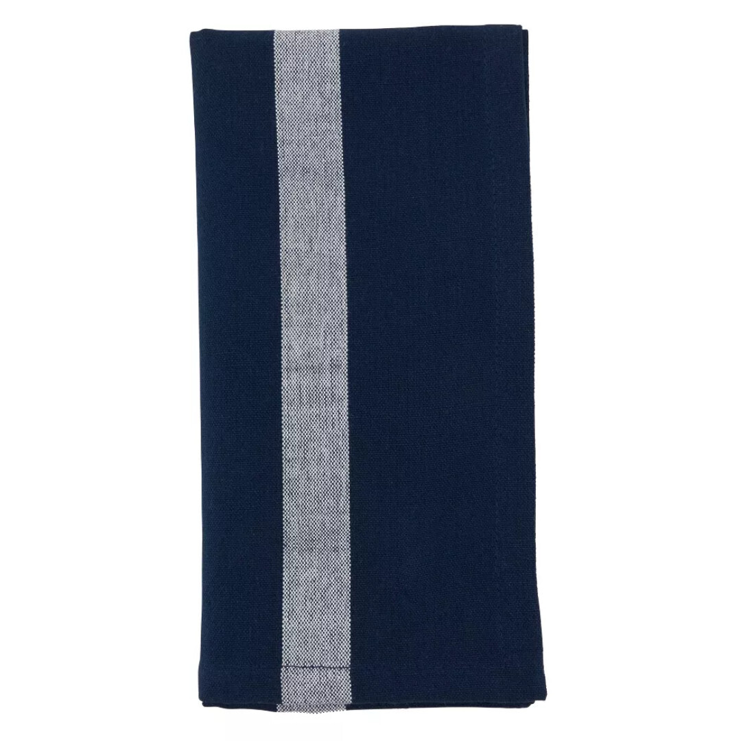 Banded Napkin, S/4, NAVY
