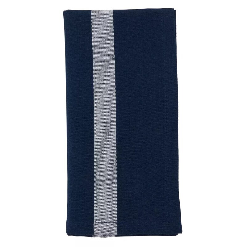 Banded Napkin, S/4, NAVY