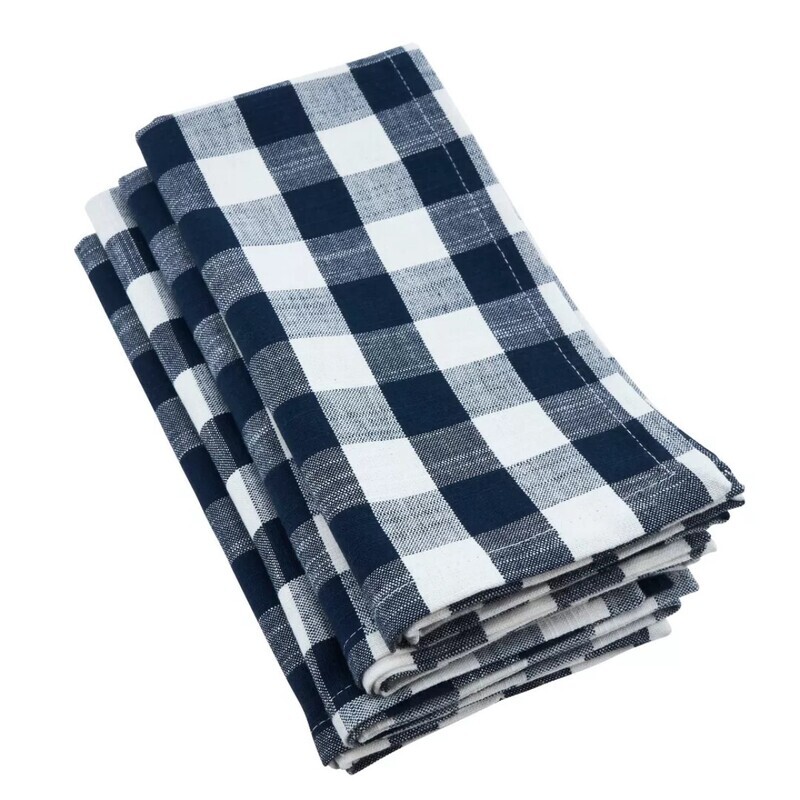 Gingham Napkin - Navy Blue S/4