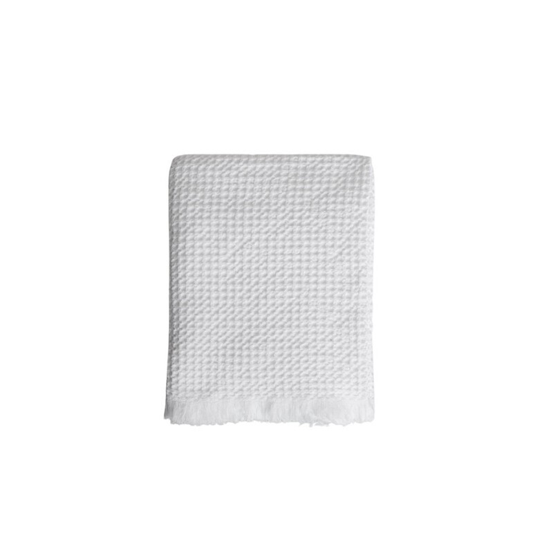 Belgian Waffle Hand Towel - White