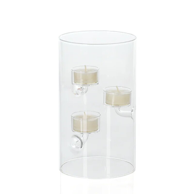 Suspended Glass Tealight Holder/Hurricane-4.75x8.25
