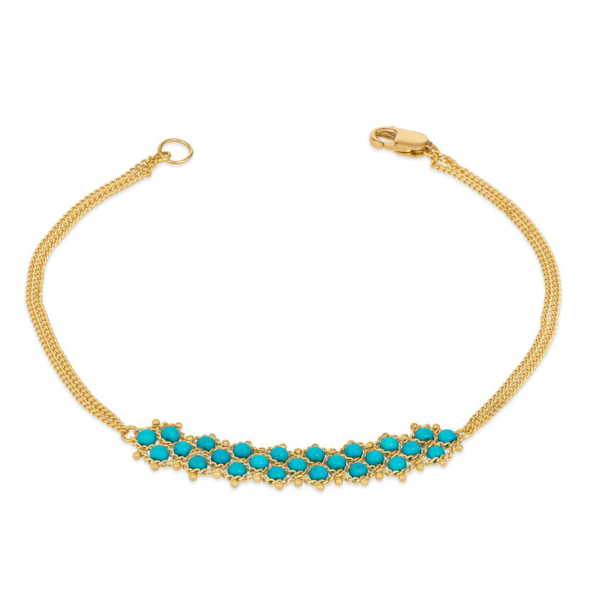 Bracelet- Petite Woven Turquoise