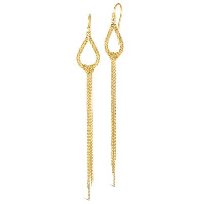 Earrings- Knotted Marquis Earring 18k