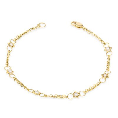 Bracelet- Whisper Chain, Pearl, 18k