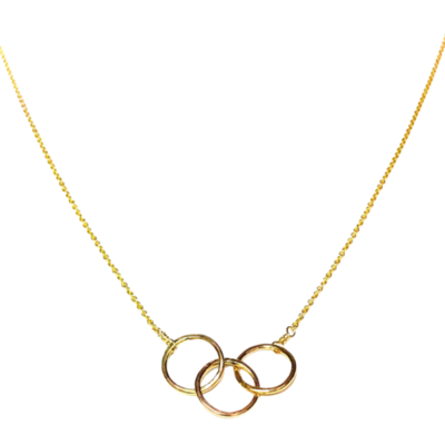 Necklace-Triple BFF Gold