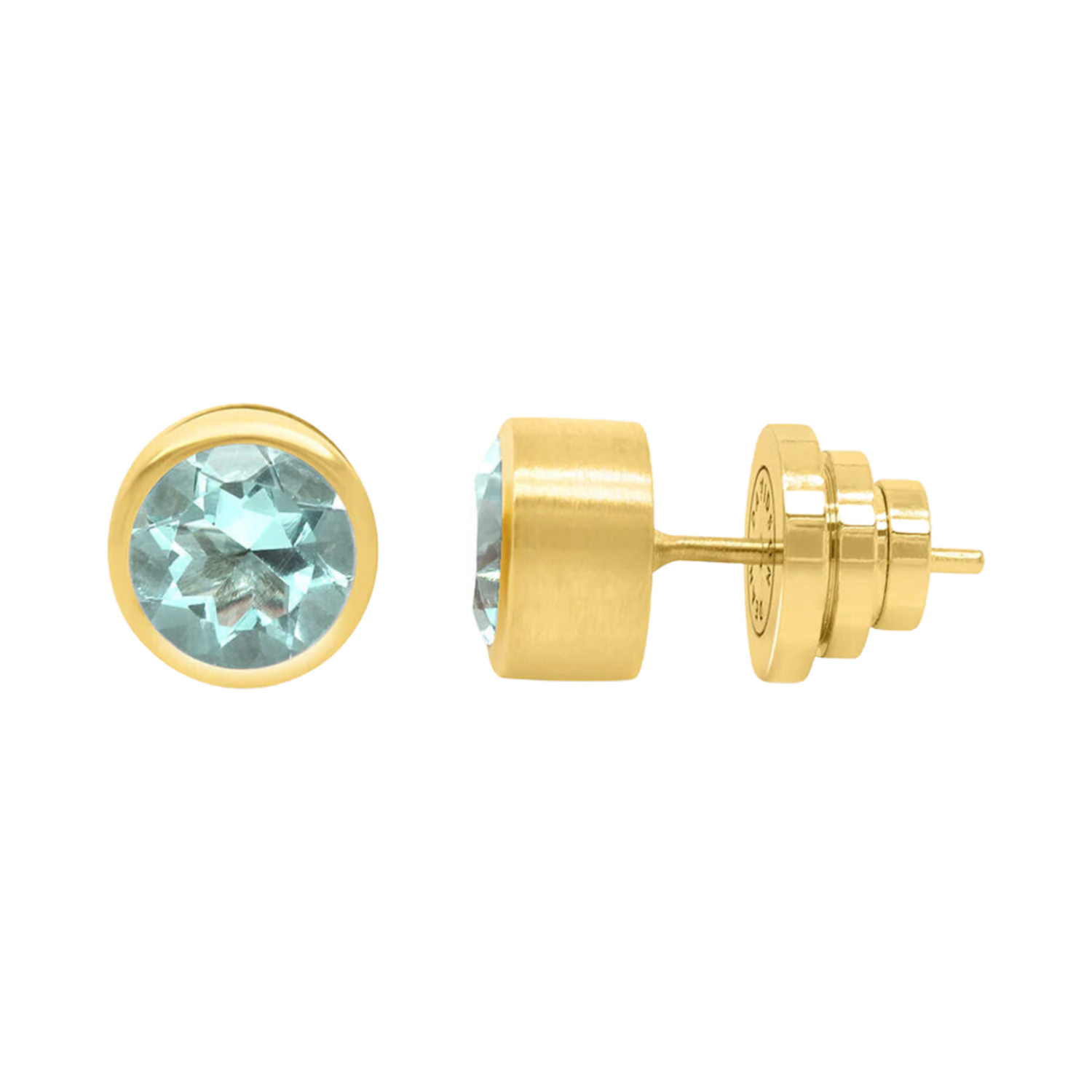 Signature Midi Stud- Aquamarine