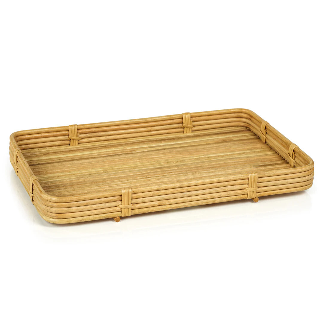 Rattan Serving Tray-Natural 13.39x20.5x2.5