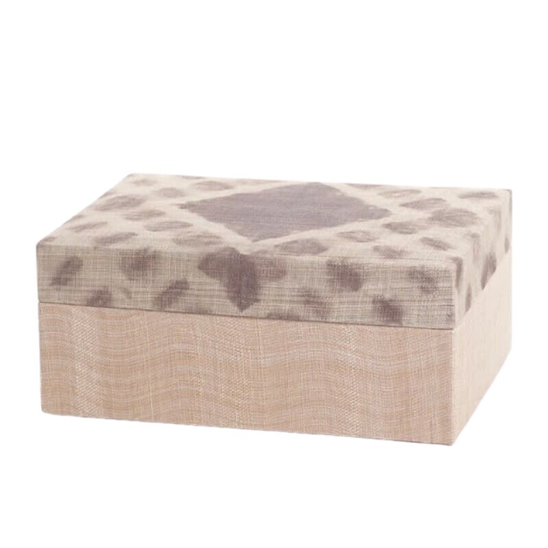 Agrari Tie Dye Abaca Silk Box-Large / Taupe