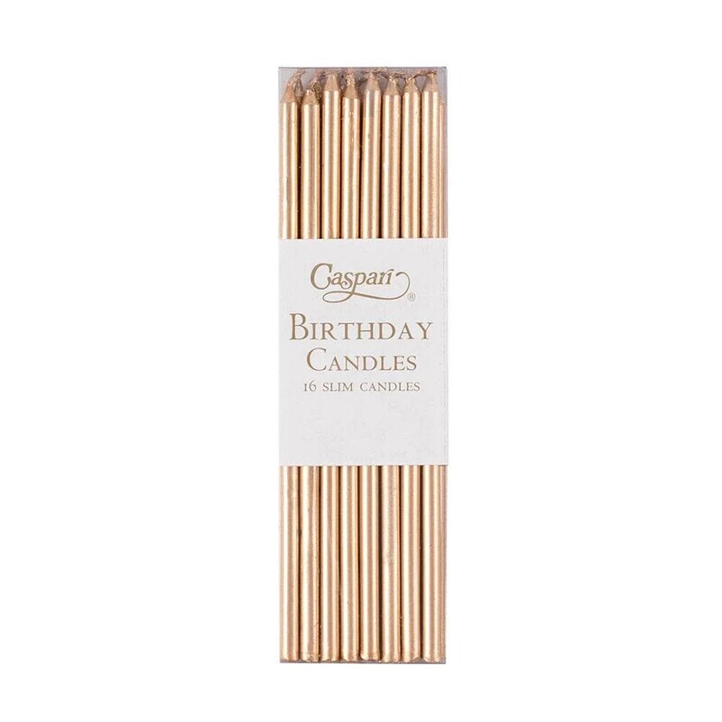 Candles Birthday Slim Gold