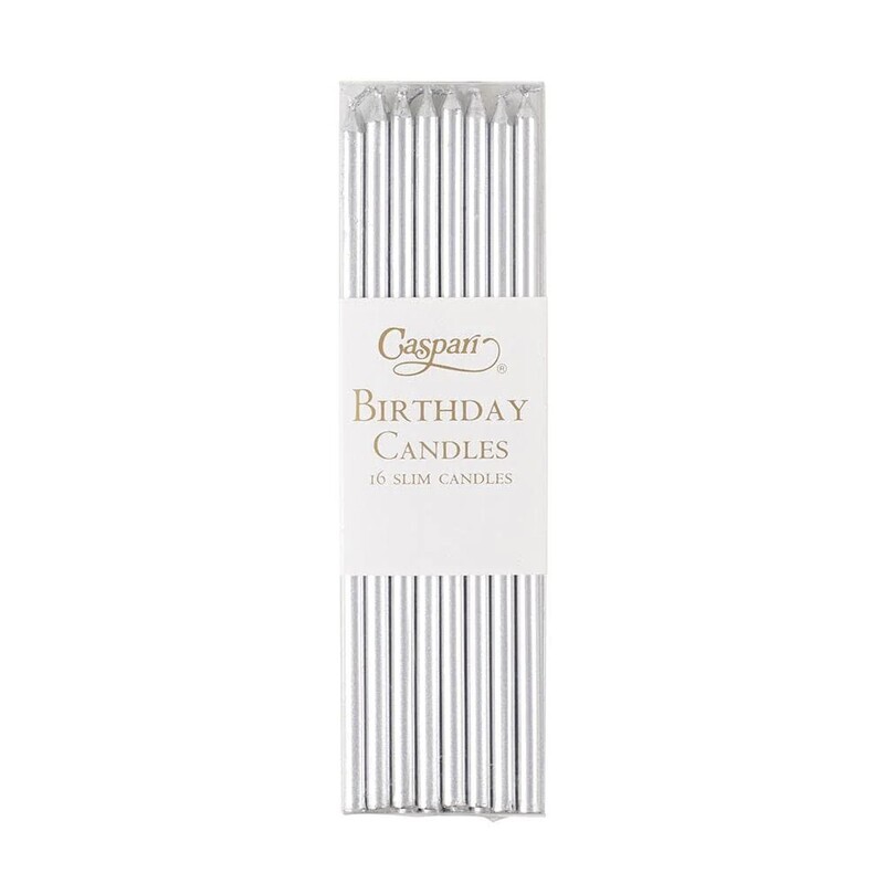 Candles Birthday Slim Silver