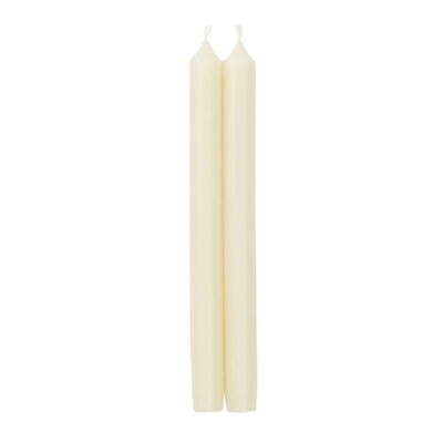 Ivory Duet Candle Pair 10 inch