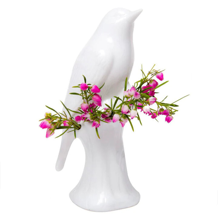 Bird Vase- glossy White