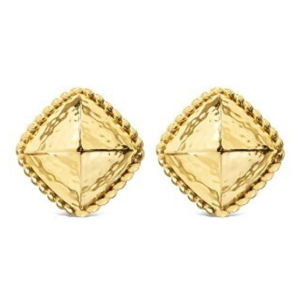 Blandine Clip Earrings, Gold