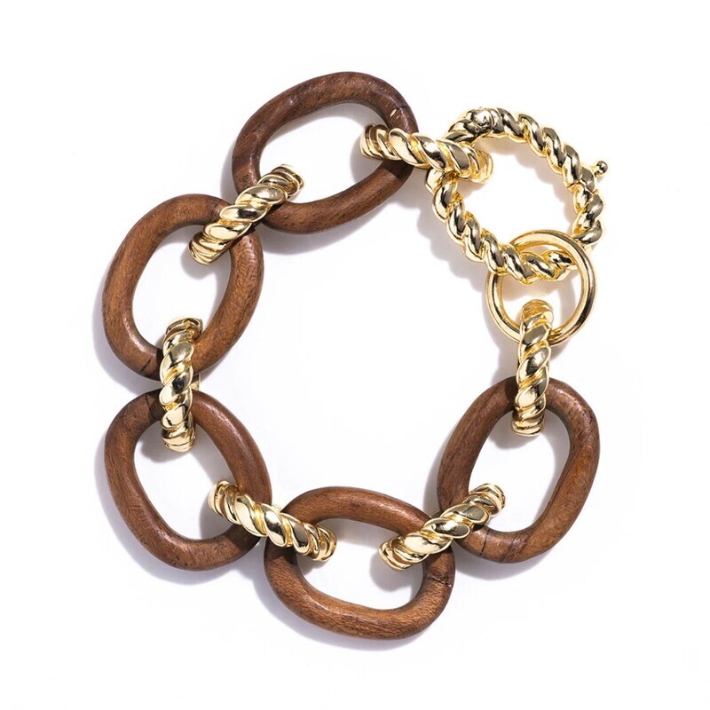 Earth Goddess Link Bracelet in Teak