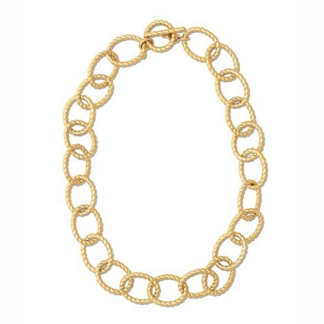 Grand Victoria 18&quot; Rope Link Necklace, Gold