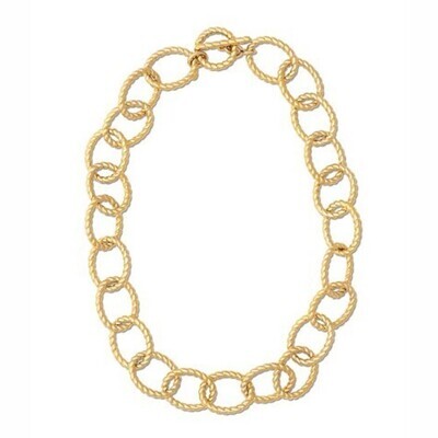 Grand Victoria 18" Rope Link Necklace, Gold