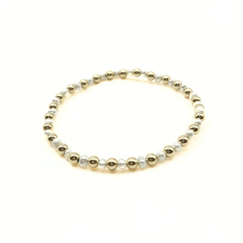 4mm Montauk 14k GF Pearl Bracelet