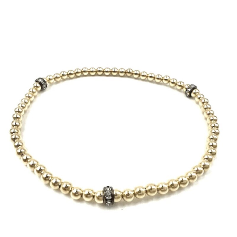 Karma 4k GF Glitter Bead Bracelet