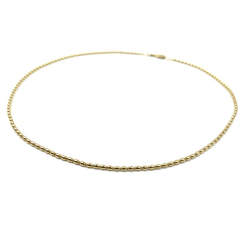 Necklace- 14k GF 15&quot; Oval Pattern