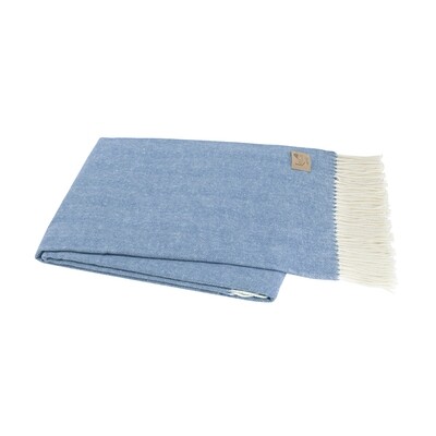 Herringbone Throw- Chambray