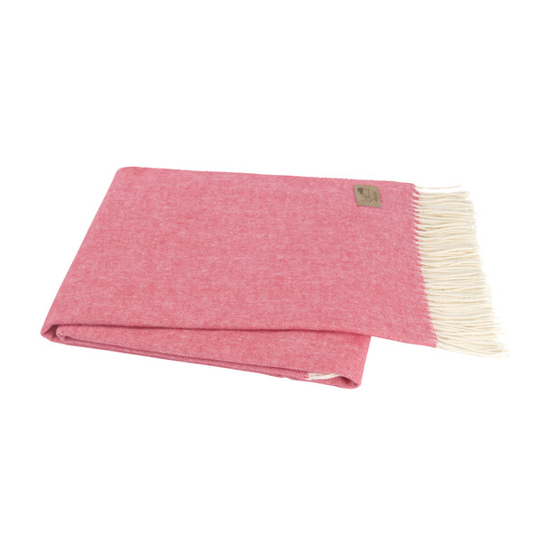Herringbone Throw- Coral