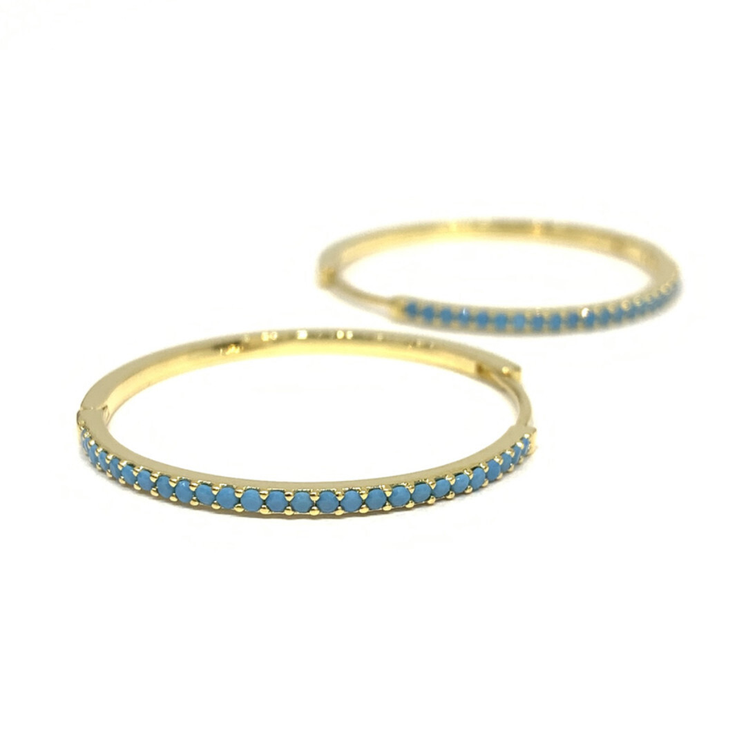Alia Small Hoop- Turq
