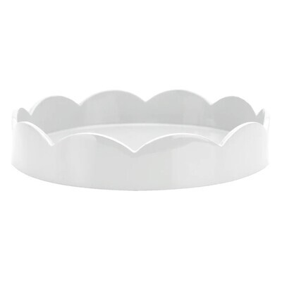 8.5x8.5 Scallop Tray White