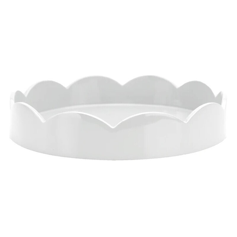8.5x8.5 Scallop Tray White