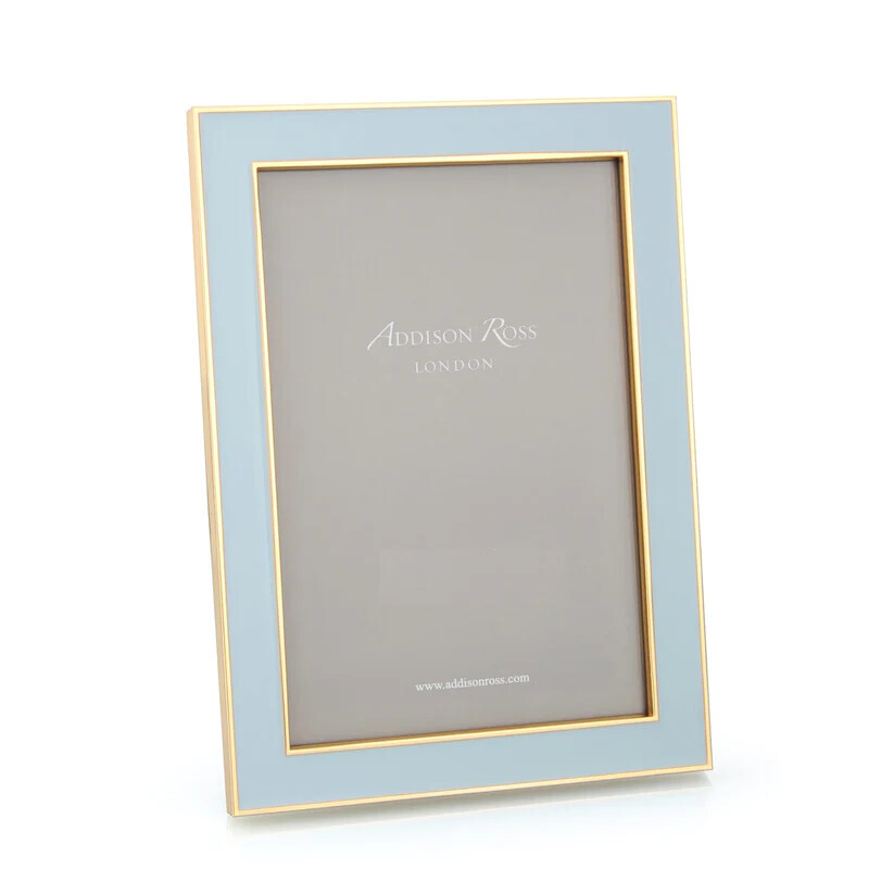 4x6 15mm Powder Blue &amp; Gold Frame