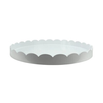 20x20 Scalloped Tray White