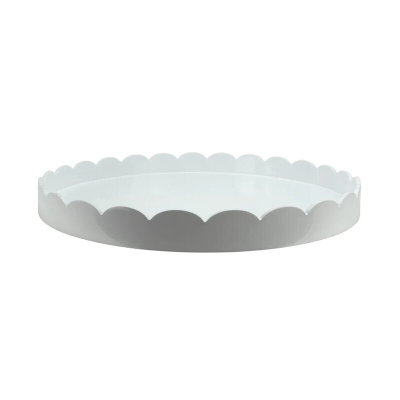 20x20 Scalloped Tray White