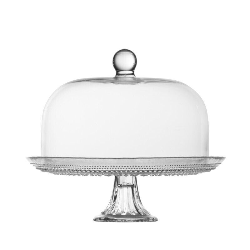 Jupiter Clear 13&quot; Cake Stand and Dome