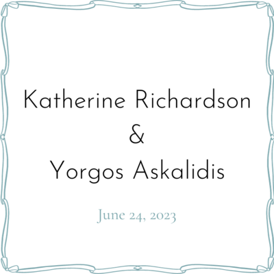 Katherine Richardson &amp; Yorgos Askalidis